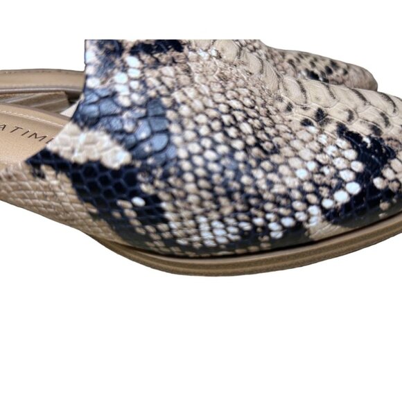 Gibson Latimer Size 7.5 Goat Leather Snake Print Slip-On Slides Heel - Picture 4 of 7